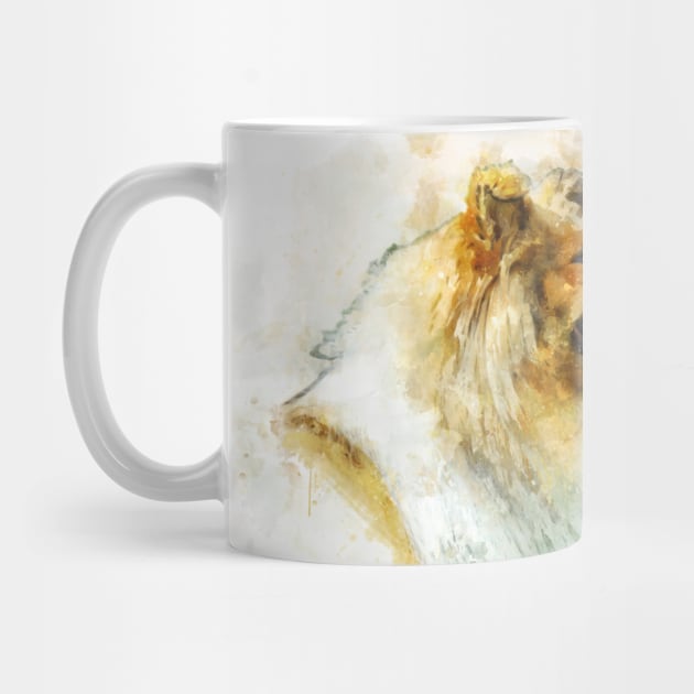 Rough Collie / Long-haired Collie watercolor by PetsArt